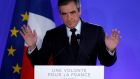 François Fillon was expected to win the top office until it was revealed his wife had received some €600,000 for a fake job. Photograph: Christian Hartmann/Reuters