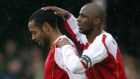 Henry and Vieira formed quite a partnership at Arsenal. Photo: Carl de Souza/Getty Images