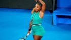 Serena Williams celebrates her victory over Canada’s Eugenie Bouchard. Photograph: David Gray/AFP/Getty