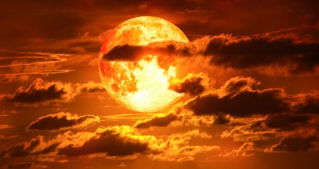 The diffusion of light from the Earth’s shadow will make the moon appear to be red in the sky – hence the term blood moon. Photograph: Getty Images