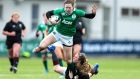 Ireland fullback Lauren Delany in action during the  international friendly  against Wales  at  Energia Park in Donnybrook. Photograph: Laszlo Geczo/Inpho