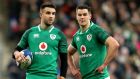 Conor Murray and Johnny Sexton are the most decorated Irish half-back pairing ever in international rugby. Photograph: Dan Sheridan/Inpho  