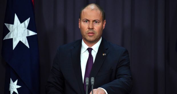Australia’s Treasurer Josh Frydenberg speaks at a press conference in response to the releasing of the Banking Royal Commission findings at Parliament House in Canberra on Monday. Photograph: Mick Tsikas/AAP Image
