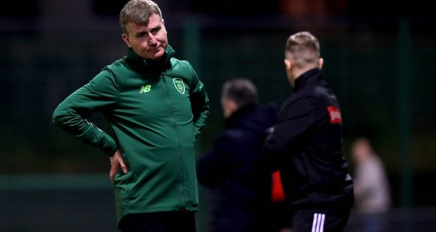 Ireland under-21 manager Stephen Kenny at Home Farm FC in Whitehall for Wednesday night’s friendly. Photograph: Ryan Byrne/Inpho