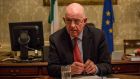 Minister for Justice Charlie Flanagan accused those responsible for Monday’s fire in Rooskey of showing “reckless disregard for the safety of human life”. Photograph: James Forde 