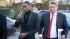   South African Olympic champion Caster Semenya   arrives with her lawyer  for the first day of her hearing at the international Court of Arbitration for Sport  in Switzerland on Monday. Photograph: EPA