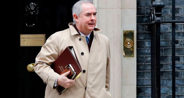 Britain’s attorney general Geoffrey Cox leaving Downing Street after a cabinet meeting on Wednesday. He is expected to return to Brussels to meet EU chief negotiator Michel Barnier. Photograph: Tolga Akmen/AFP/Getty Images