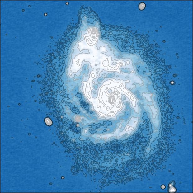 The spiral galaxy M51 in the HETDEX region. Photograph: Tim Shimwell and the LOFAR surveys team