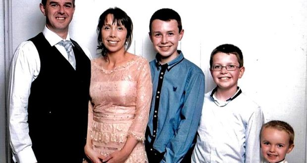 Alan Hawe (left) with   Clodagh and their sons Liam,  Niall, and Ryan.   Alan killed his wife and three sons before taking his own life. Photgraph: Hawes/Coll families/PA Wire