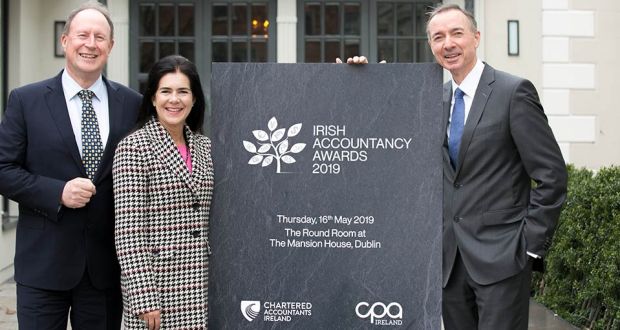 Eamonn Siggins, chief executive at CPA Ireland; judging coordinator, Anne Keogh, deputy CEO at Pharmapod and former President ACCA Ireland; and Barry Dempsey, chief executive at Chartered Accountants Ireland