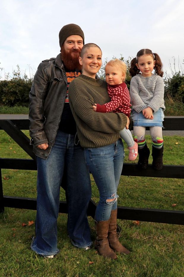 Geraldine Walsh with her husband Barry Walsh and children Allegra and Devin Photograph: Donall Farmer