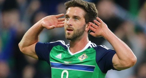 Will Grigg: back in the Northern Ireland squad for the games against Estonia and Belarus. Photograph: Niall Carson/PA  
