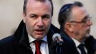 Manfred Weber, above, said Orbán must end the poster campaign and his harsh anti-EU rhetoric. Photograph: Laszlo Balogh/Getty Images