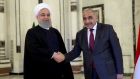 Close ties: Iraq’s prime minister Adel Abdul Mahdi  with Iranian president Hassan Rouhani in Baghdad. Photograph: EPA/Ahmed Jalil
