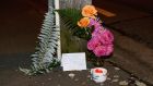  A floral tribute left on Linwood Avenue near the Linwood Masjid in Christchurch, New Zealand. Photograph: Kai Schwoerer/Getty Images