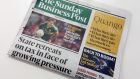 Events plan: The Sunday Business Post newspaper. Photograph: Bryan O’Brien