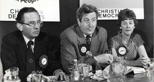 Richie Ryan, Garret FitzGerald and Nuala Fennell at a Fine Gael press conference in June 1979. Photograph: Eddie Kelly 