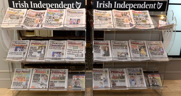 There may be ‘challenges’ ahead: Independent News & Media titles on display in Dublin. Photograph: Dara Mac Dónaill 