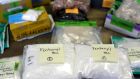 Plastic bags of fentanyl at O’Hare International Airport in Chicago. Photograph: Reuters/ Joshua Lott