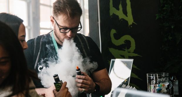 Growth in the use of e-cigarettes has not led to more young people taking up tobacco smoking, new research suggests. Photograph: Alba Vigaray/EPA.