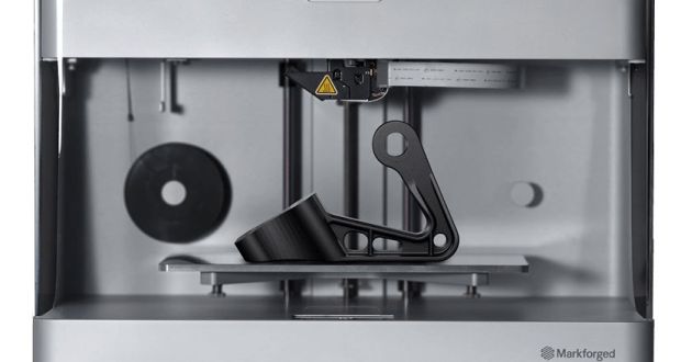 Markforged produces machines that print high-strength materials such as carbon fibre and MIM metals.