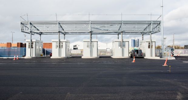 New customs posts in Dublin Port. Photograph: Jason Forde