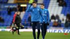 James McCarthy and Séamus Coleman during the warm-ups for  Everton’s   FA Cup third-round match against  Lincoln City at Goodison Park in January. Photograph: Jan Kruger/Getty Images