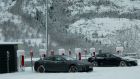 In the fjord of Mosjøen, Norway, Tesla has a charging station for electric cars. Photograph: Beatriz Montes Duran/Getty