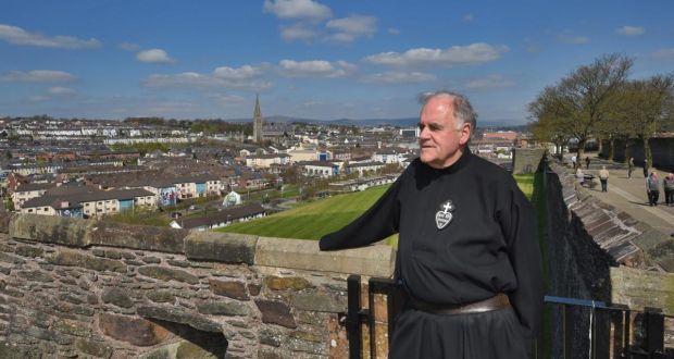 Fr Aidan Troy in Derry: “Unless you’ve stood in the middle of the absolute breakdown of community relations you will never understand how dangerous the situation is now.” Photograph: Trevor McBride 