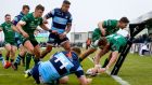 Connacht’s Matt Healy scores a try during the Guinness Pro 14 game against Cardiff Blues at the Sportsground. Photograph: Tommy Dickson/Inpho