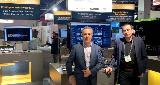 Chief executive and founder of Overcast Philippe Brodeur with co-founder Zsolt Lorincz:  Vodafone Ireland  recently commissioned the company to stream VoD content directly to 35,000 household TVs.