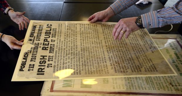 A view of the 1916 Proclamation at  Trinity College. File photograph: Cyril Byrne/The Irish Times