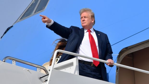 US president Donald Trump: considered the assessment his “Achilles’ heel” because if people thought Russia helped him win, it would take away from his own accomplishment. Photograph: Nicholas Kamm