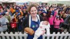  Emma Ferguson  and son Paddy  after winning  the National Brown Bread Baking Competition at the 2018 National Ploughing Championships.  Photograph: Leon Farrell/Photocall