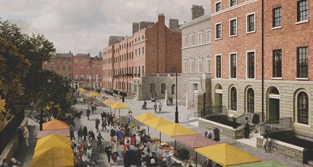 An image of Parnell Square “cultural quarter” in Dublin .The project  is expected to cost about €110m