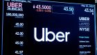 Uber’s IPO at the New York Stock Exchange: main beneficiaries  will be Uber founder Travis Kalanick and Amazon’s Jeff Bezos. Photograph: Johannes Eisele