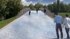 The design for the bridge at the National War Memorial Gardens at Islandbridge in Dublin. It will be lined with stainless steel reed-like balustrades, while the surface will be imprinted with representations of soldiers’ boots
