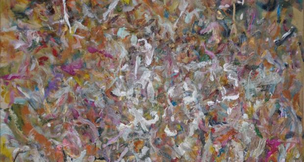 Detail from Lamont Cranston (2018) by Larry Poons