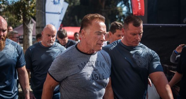 Actor  Arnold Schwarzenegger at the Arnold Classic Africa, a sporting festival held at the Sandton Convention Centre in Johannesburg, South Africa. Photograph: Michele Spatari/AFP/Getty Images