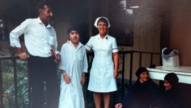 Breda Gahan in Iraq in the mid-1980s as a staff nurse in the war wound heart surgical unit at Ibn al-bitar Hospital in Baghdad