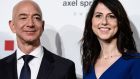 Jeff and MacKenzie Bezos. Ms Bezos has promised to give away more than half her $36.6 billion fortune. Photograph: EPA 