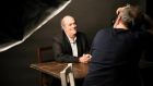 Gate’s new season: Colm Tóibín is photographed by Conor Horgan on the Dublin theatre’s stage. Photograph: Ailbhe O’Donnell