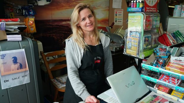 Rita McInerney a Fianna Fáil general election candidate who runs a shop closer to the resort, claims Doonbeg is being ‘penalised’ by not receiving approval for Trump’s coastal protection plan ‘because of the name associated with it.’ Photograph: Enda O’Dowd