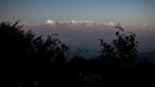 The Himalayas seen from the hill-station of Kausani in the northern Indian state of Uttarakhand. Photograph: Getty Images