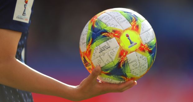 A view of a match ball during the game between Argentina and Japan in Paris. Photo: Richard Heathcote/Getty Images