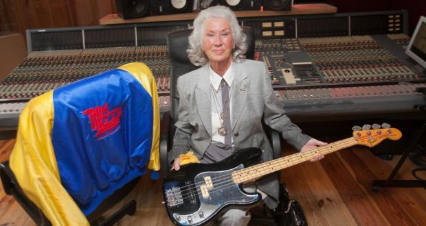 A vibe for Philo: Philomena Lynott with one of her late son’s guitars in 2015. Photograph: Gareth Chaney/Collins