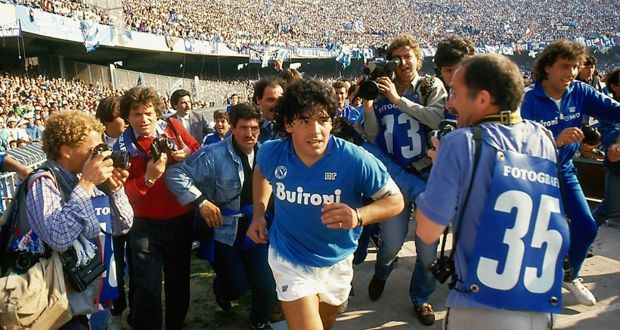 Diego Maradona: ‘The working-class boy from the shantytown signed with a legendary, down-at-heel team and helps them win their first championship’
