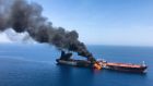 Two oil tankers near the strategic Strait of Hormuz were reportedly attacked on Thursday as  the U.S. Navy rushed to assist amid heightened tensions between Washington and Tehran. Photograph: ISNA/AP