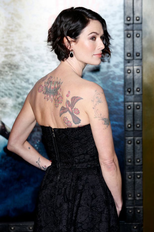 Lena Headey Back Tattoo
