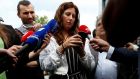 Silene Fredriksz, mother of one of the Malaysia Airlines flight MH17 victims, speaks to reporters, in Nieuwegein, Netherlands. Photograph: Eva Plevier/Reuters